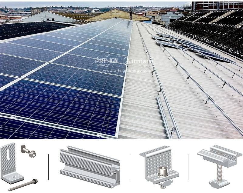 Suportes de montagem solar de telhado de estanho/metal L pés