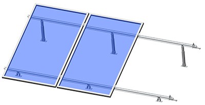 Montagem solar de telhado plano