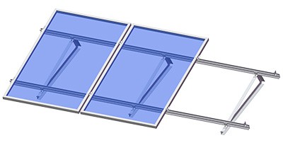 Sistema de montagem em telhado plano de painel solar