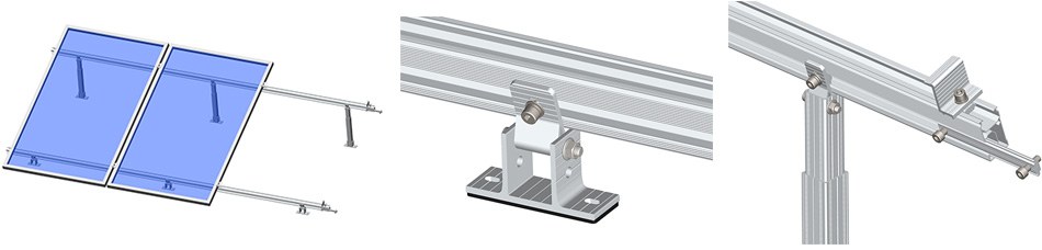 Sistema de montagem em telhado plano de painel solar