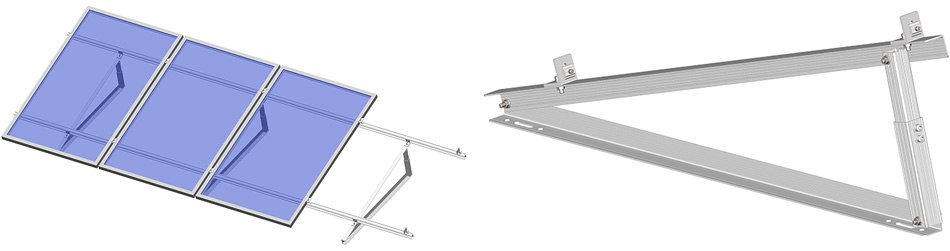 sistema de montagem solar de telhado plano