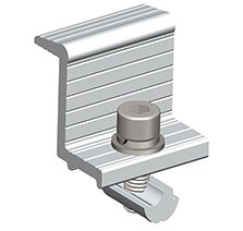 Braçadeira de extremidade do trilho G do suporte do sistema de estantes solares