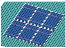 sistema de montagem solar de telhado plano