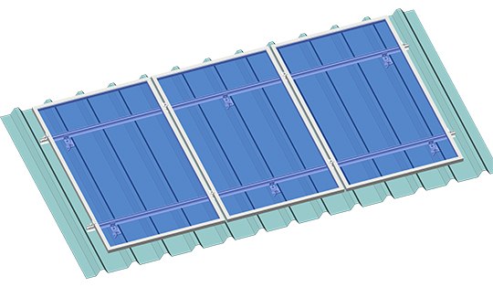 sistema de montagem solar no telhado