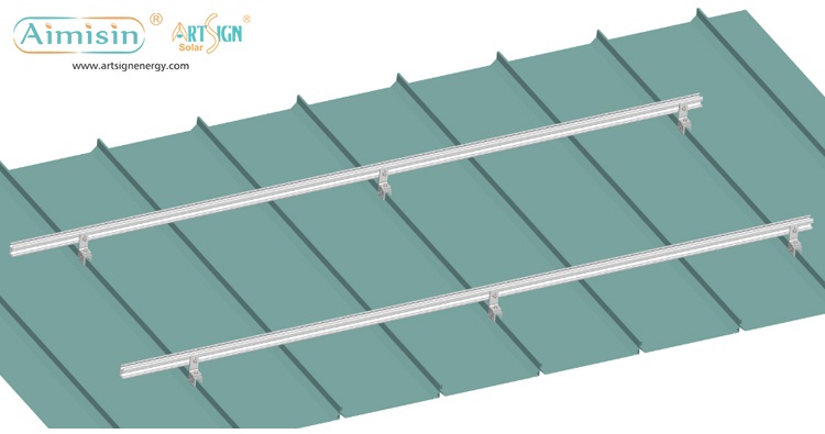estrutura de montagem de telhado metálico