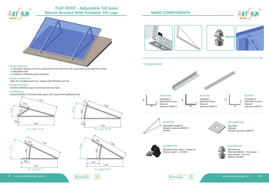 Sistema de rack de teto plano