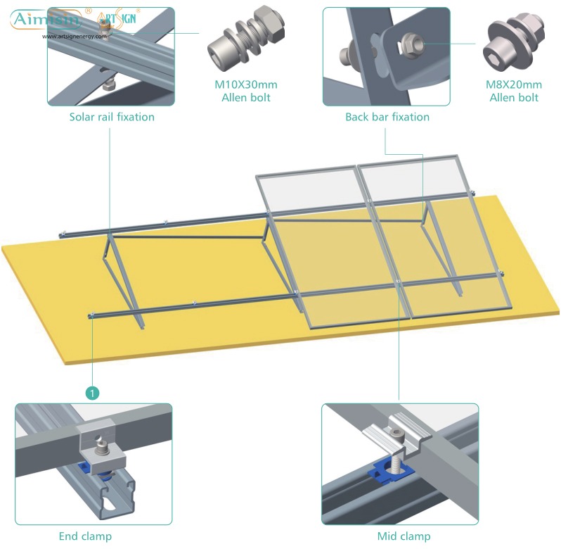 suporte de tripé solar