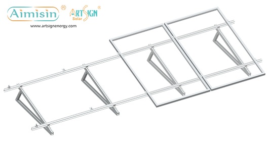 Kit triangular em forma de U ART SIGN com solução de trilho