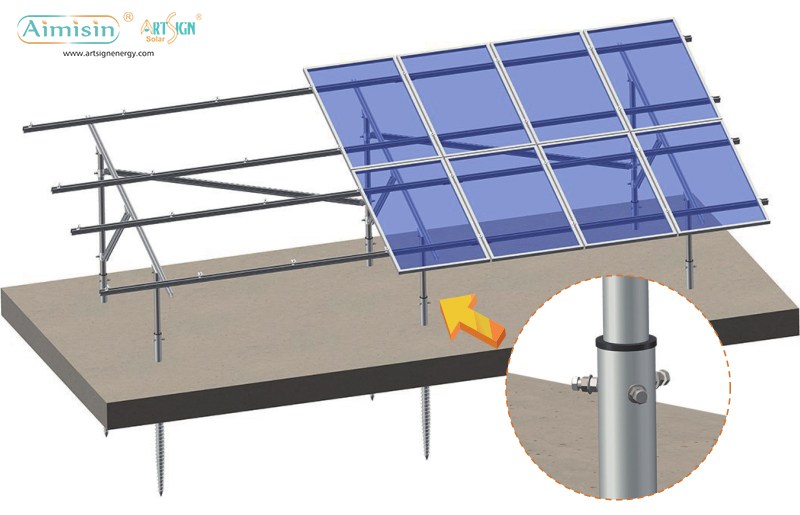 ground solar panel support