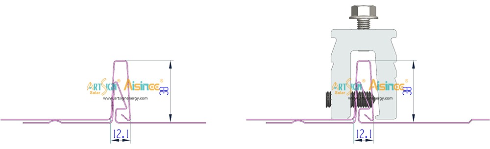 ART SIGIN standing seam clamps solar AS-N10-50