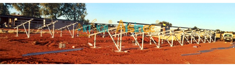 PV mounting system for battery hybrid plants