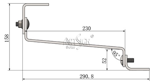 china solar roof hook AS-RH-12H