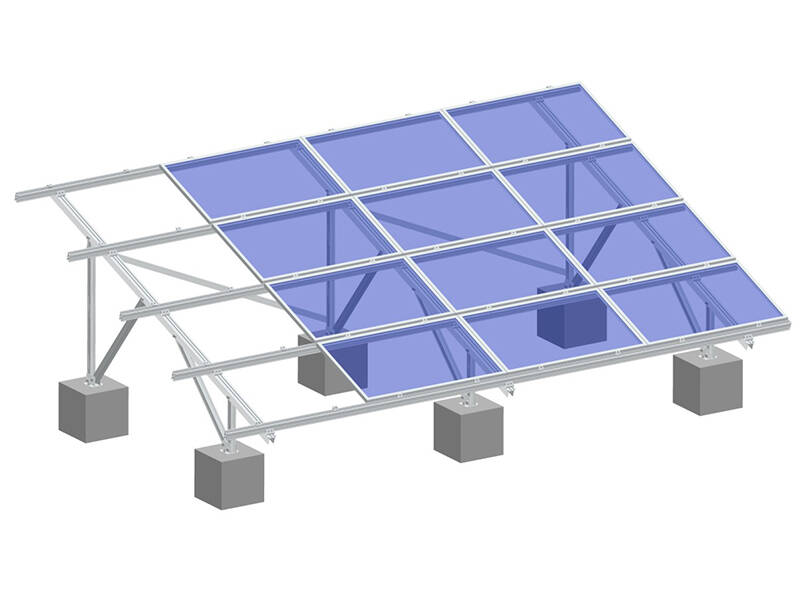 Solar de alumínio do solo sistema de montagem - 2 slots U feixe 