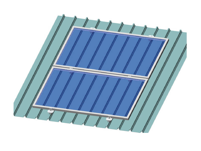 Railless solar de montagem de estrutura para telhado de metal 