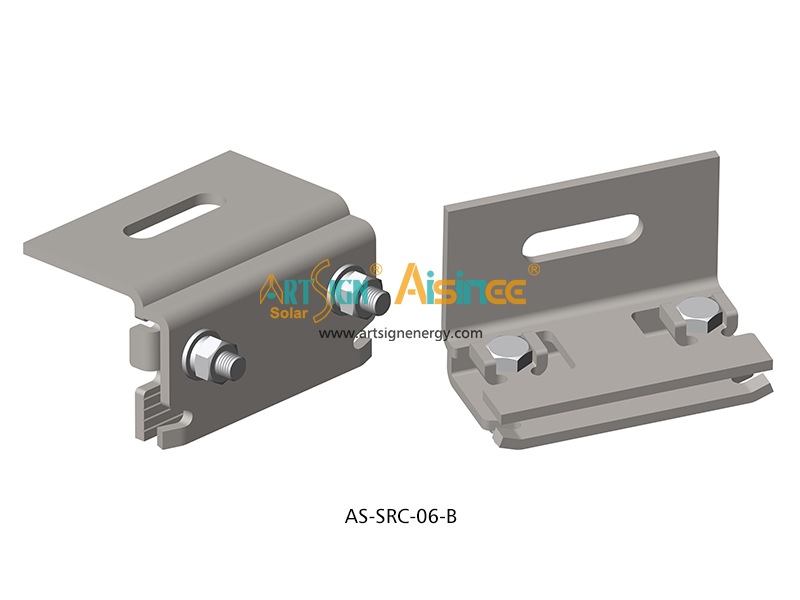 Construção sem perfuração em braçadeiras de telhado de zinco com borda dobrada vertical para sistema de montagem de rack de telhado de metal solar | ART SIGN