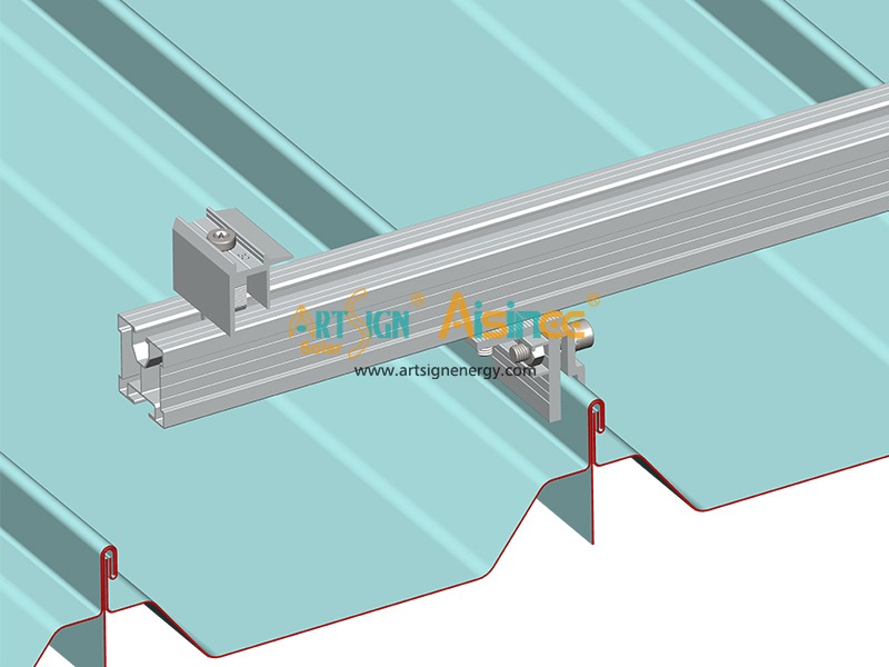 Braçadeira de telhado de alumínio com junta vertical AS-ARH-31 | ART SIGN