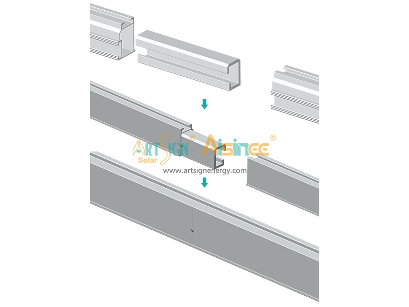 Kit de emenda para trilho C 01# para montagem em trilho solar