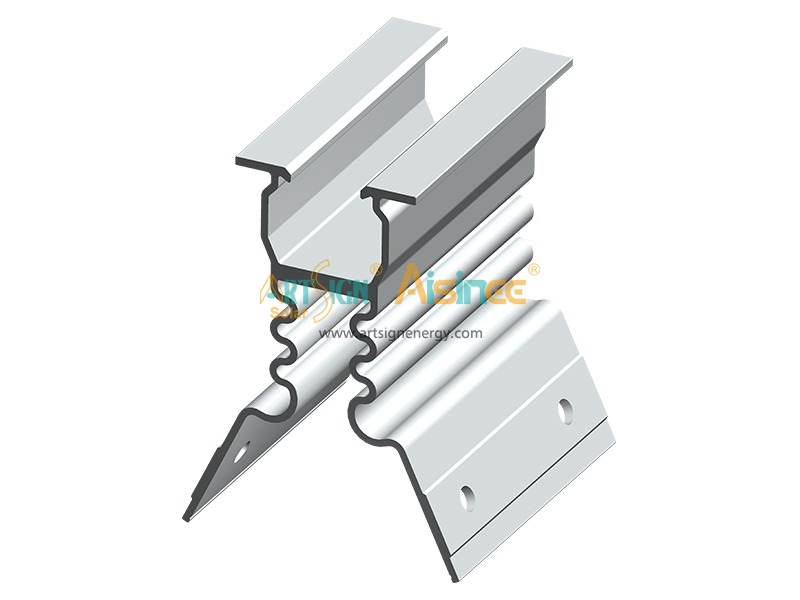 Sistema de montagem de painéis solares em telhados com suporte de fixação penetrante 28# | ART SIGN