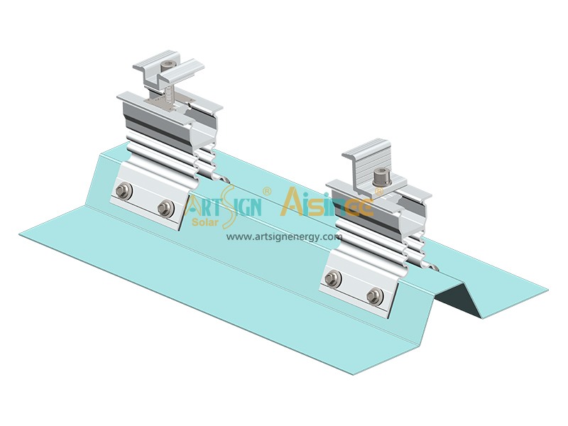 Sistema de montagem de painéis solares em telhados com suporte de fixação penetrante 28# | ART SIGN