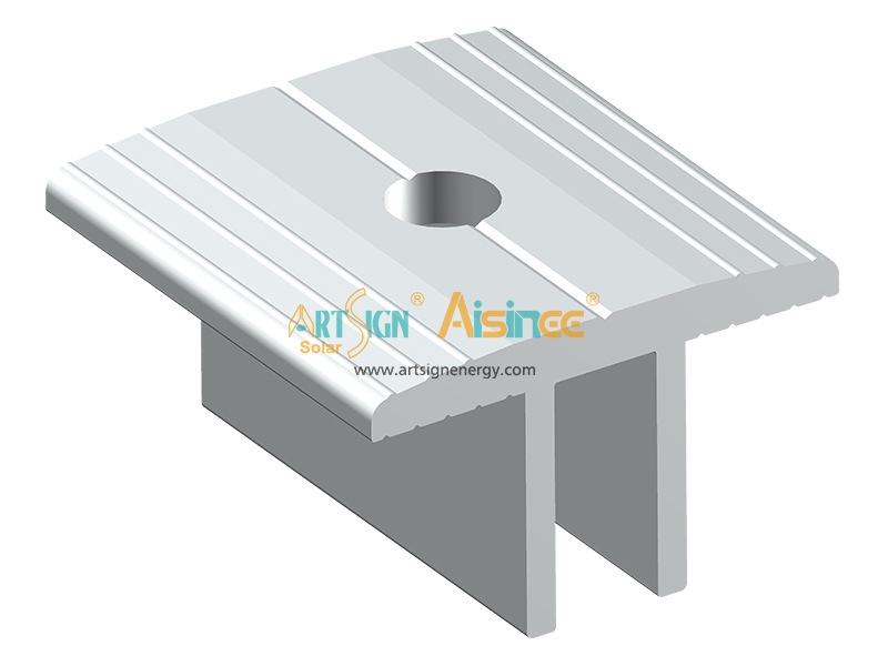 Braçadeira central de alumínio para fixação de painéis solares com certificação CE | Art Sign