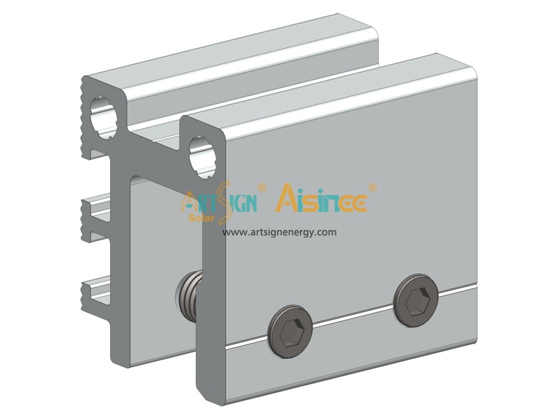 Suporte de alumínio 6005-T5 para montagem de módulo solar fotovoltaico PV com mini trilho AS-N12 |Art Sign