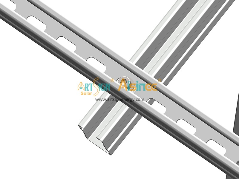 série de módulos T para montagem no solo em aço galvanizado por imersão a quente - seção C41×52