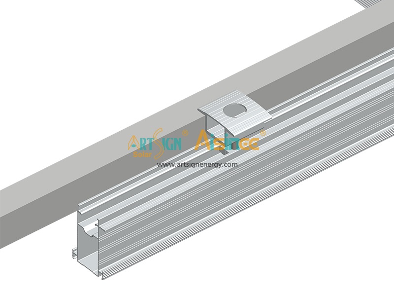 Perfil de montagem de painéis solares fotovoltaicos trilho TR65 trilhos1#