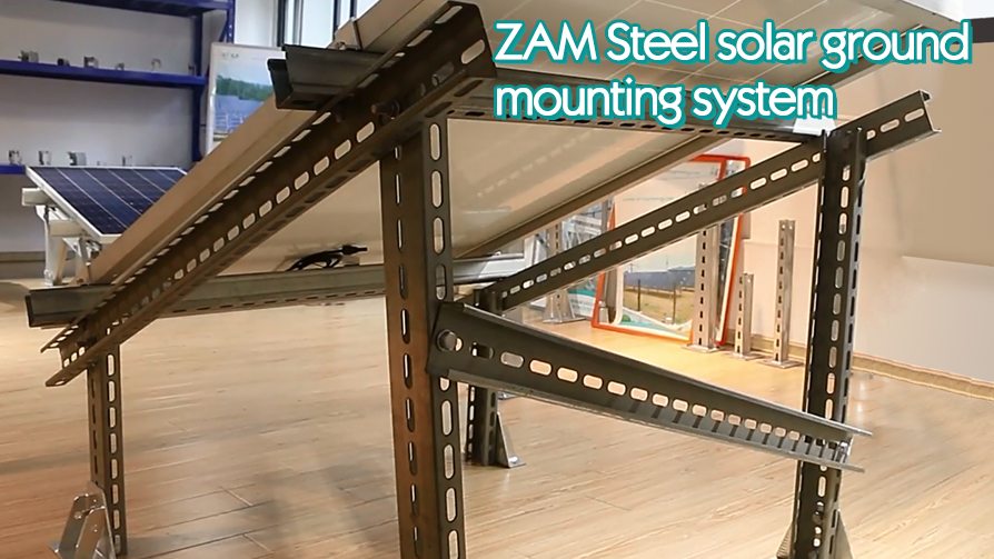 ZAM sistema de montagem solar no solo em aço
