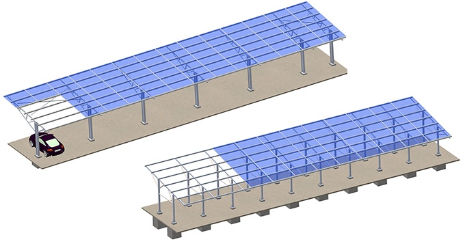 Sobre sistemas de montagem de garagem solar