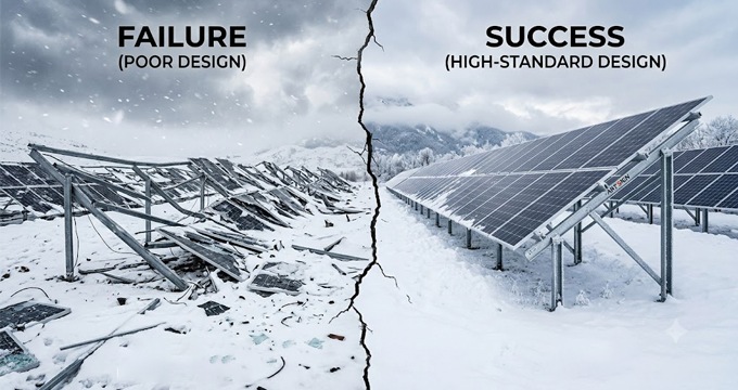 Sobrevivendo a condições climáticas extremas: por que a capacidade de suportar ventos fortes e carga de neve está reformulando os padrões de montagem solar |Art Sign
