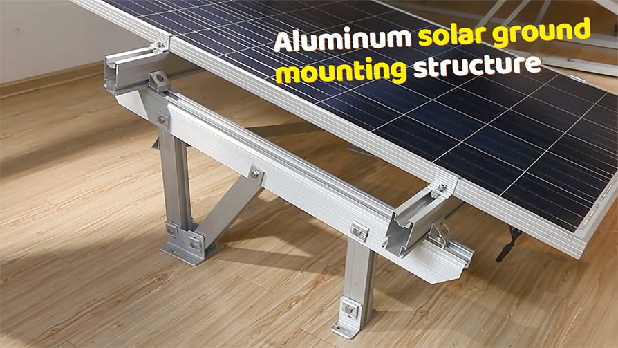 O mais vendido suporte de montagem solar de alumínio anodizado de fácil instalação para aterramento