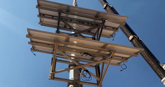 Estrutura fotovoltaica solar de poste de CCTV de rodovia