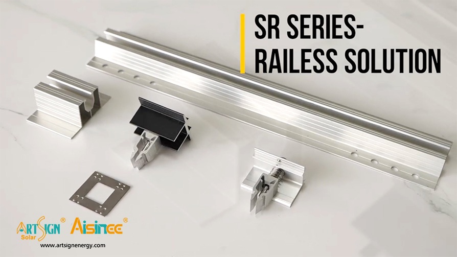 Preço de fábrica para painéis fotovoltaicos com trilhos curtos de alumínio para montagem de painéis solares