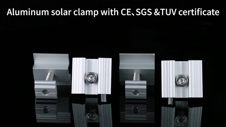 Braçadeiras intermediárias solares de montagem de painel pv de alumínio